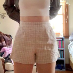 Abercrombie Checkered Linen Shorts